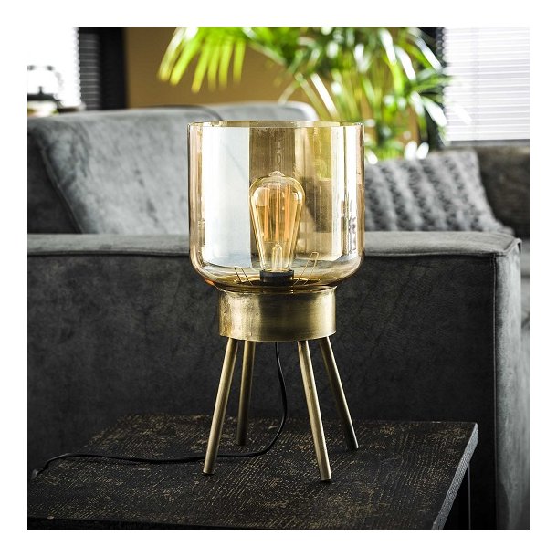 Ambro Flot bordlampe med ravfarvet glas Ambro Flot bordlampe med ravfarvet glas